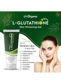 LA Organo Hydrating Face Gel With Aloe Vera, Enriched With L-Glutathione, Vitamin C & Alpha For Skin Brightening, Reducing Dark Spots & Acne, 100Gm  - Image 2