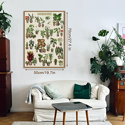 BBOLDIN Vintage Houseplant Puzzle 1000 Pieces for Adult, Botany Succulent House Plant Puzzle, 39 Common Indoor Plants Jigsaw Puzzles - Image 5