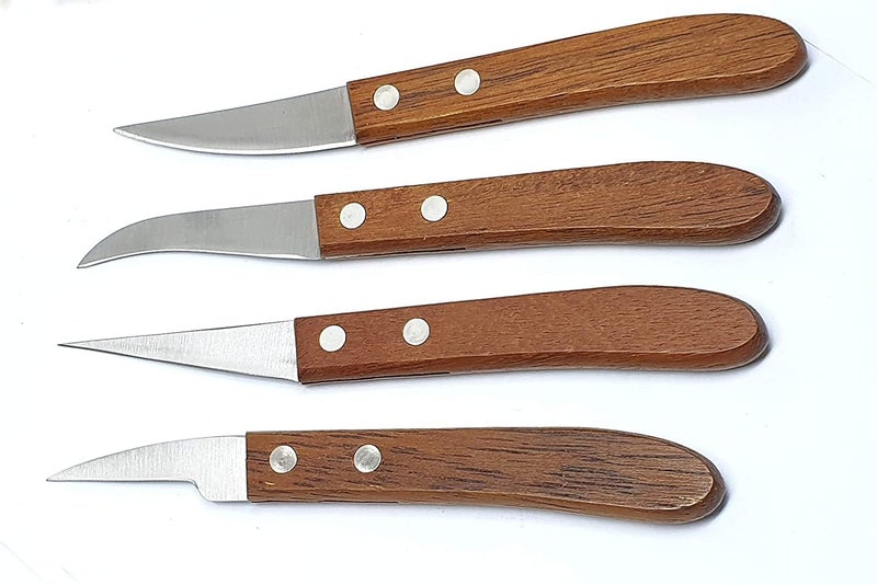THW® Wooden Fruit and Vegetable Carving Knife Tool Cutter Set - Image 2
