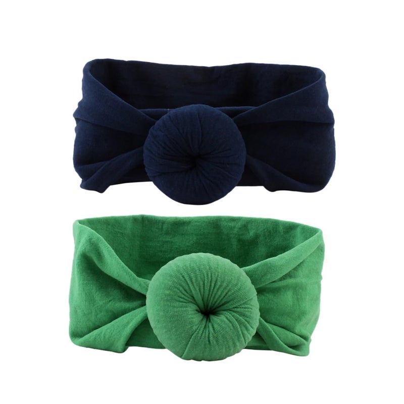 Super Soft Nylon Hair Headband For Newborns Deep Green For Birthdays Parties And Everyday Wear - Image 3