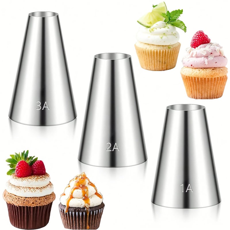 Large Round Metal Cake Piping Tip Stainless Steel Icing Nozzle Pastry Tool Baking Size 1A - Image 1