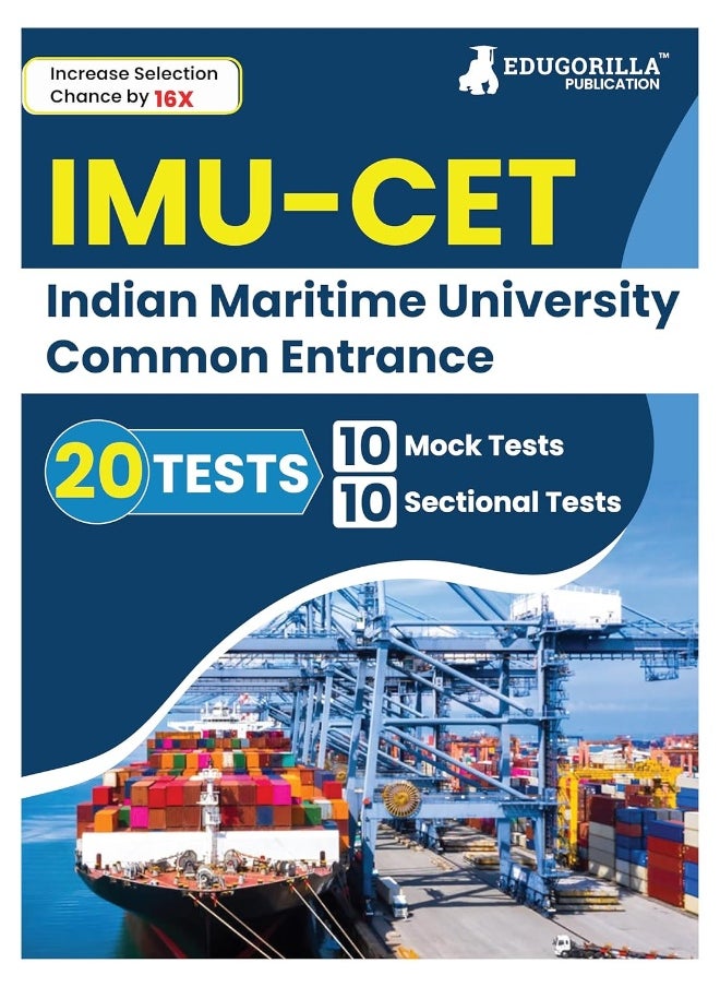IMU CET 2023: Indian Maritime University Common Entrance Test - 8 Mock Tests and 10 Sectional Tests (2000 Solved Questions) with Free Access to Online Tests  - Image 1