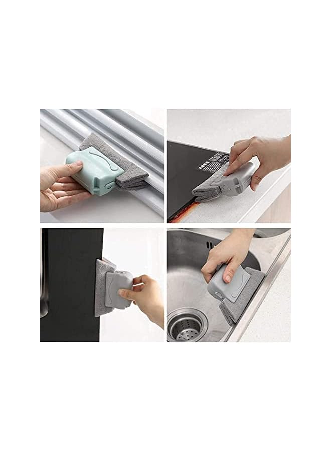 promass Magic Window Cleaning Brush Hand-held Groove Gap Cleaning Tools Door Window Track Kitchen Cleaning Brushes Multipurpose Household Cleaning Tool(2Pcs Gray) - Image 2