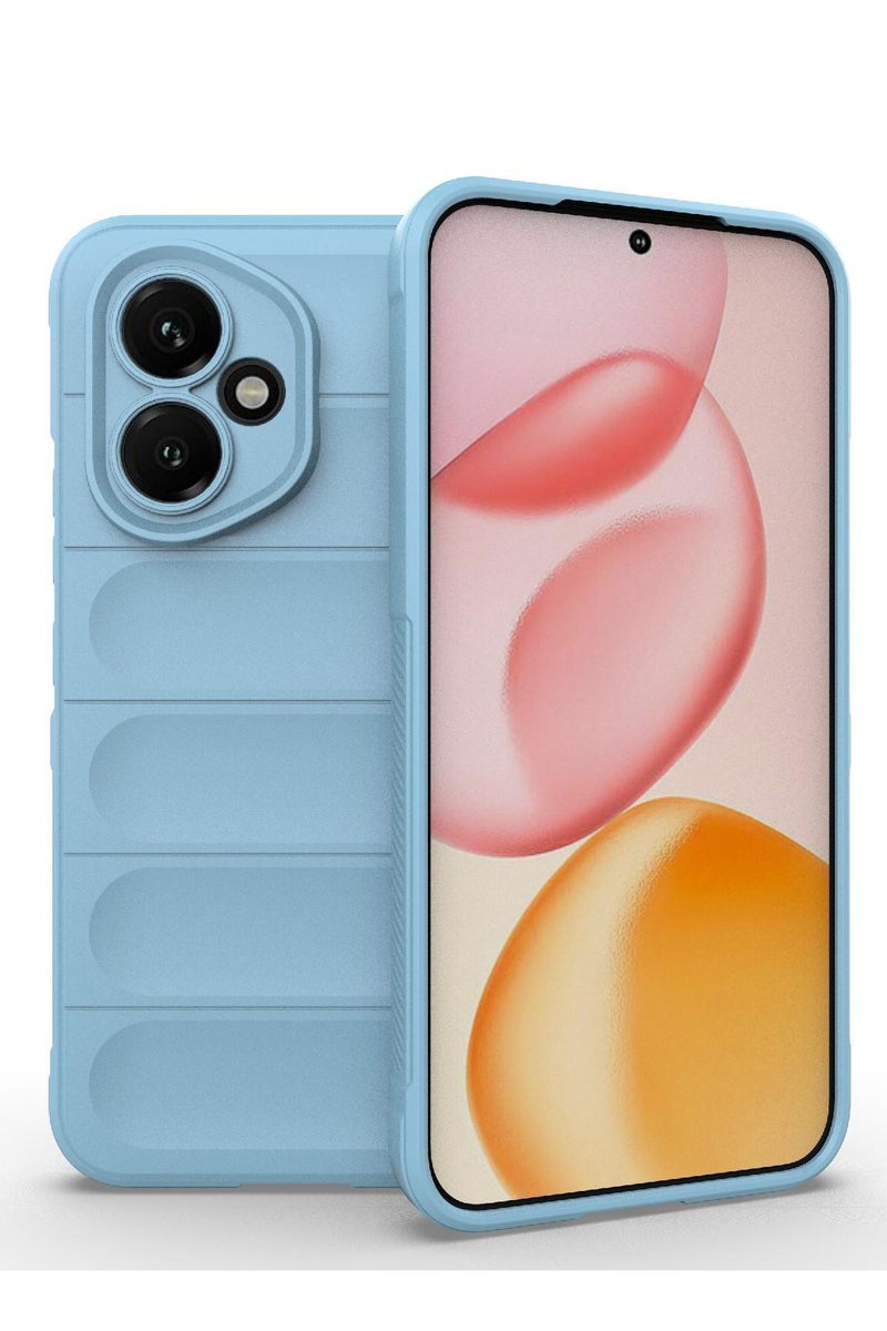 جراب موبايل ماجيك شيلد  سيليكون مضاد للصدمات وحمايه للكاميرا متوافق  Honor 400 (أزرق فاتح ) - Image 1