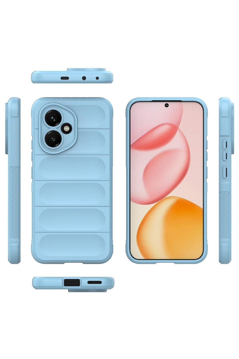 جراب موبايل ماجيك شيلد  سيليكون مضاد للصدمات وحمايه للكاميرا متوافق  Honor 400 (أزرق فاتح ) - Image 2