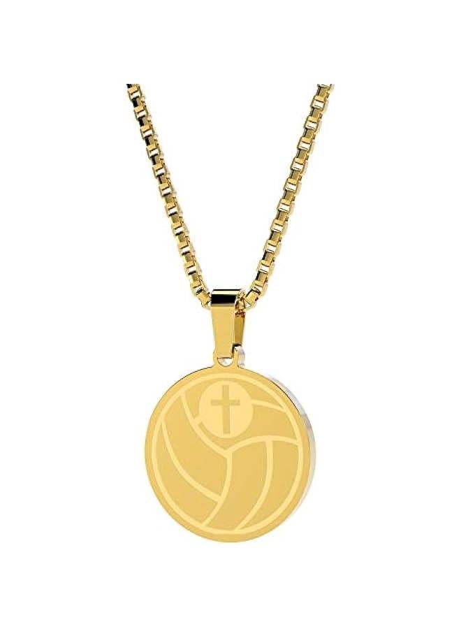 Arabest Sports Athletes Necklace with Inspiring Bible Quote from Phil 4:13 Baseball Basketball Football Soccer Volleyball Pendant Jewelry Gift for Men Teen boys girls,Christ Baptist gifts. - Image 1