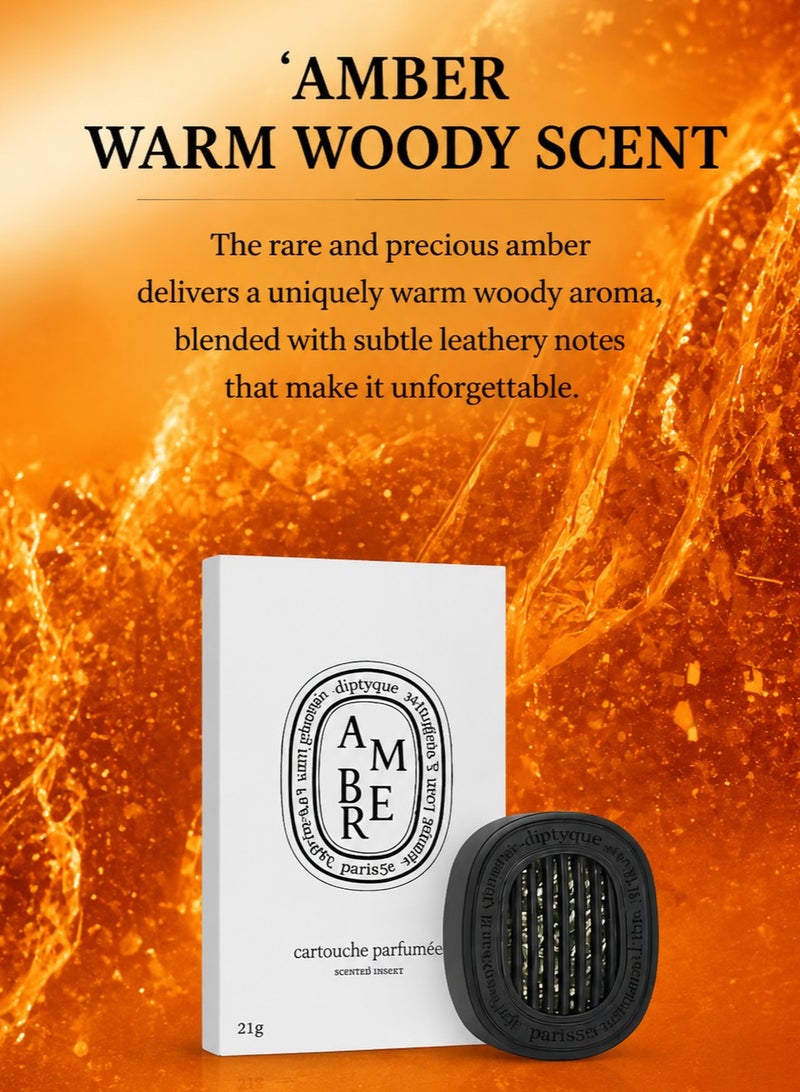 Diptyque Ambre (Warm woody scent) - Insert for diffuser Pearls perfumed with balm, spices and precious woods. - Image 5