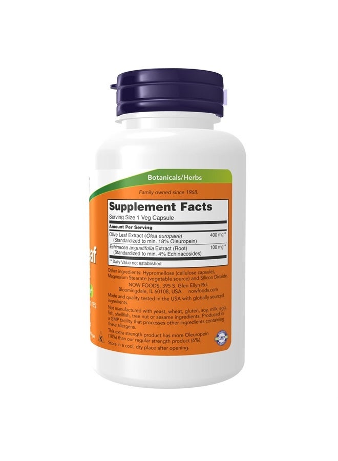 now Supplements, Olive Leaf Extract with Echinacea Extract 4%, Extra Strength, Free Radical Scavenger*, 100 Veg Capsules - Image 2
