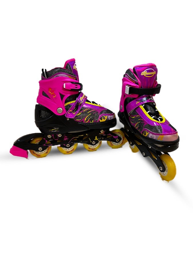 Carol For Toys Pink Skates with Girls' Protective Gear  - Image 2