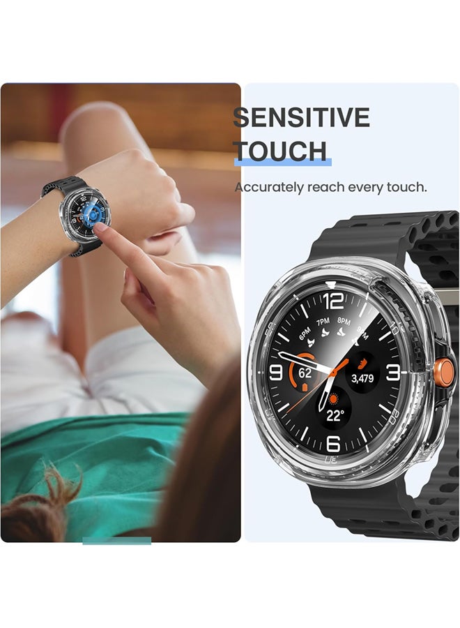 SJet Samsung Galaxy Watch 8 Classic 2025 Screen Protector Case 46mm Accessories, Protective Face Cover, Hard Bumper Built-in Tempered Glass Film(46mm, Clear) - Image 3