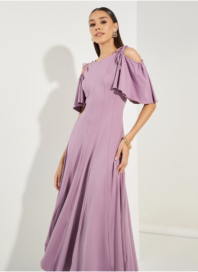 Styli Flutter Sleeve Dress  - Image 3