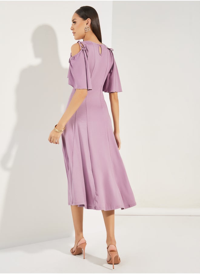 Styli Flutter Sleeve Dress  - Image 5