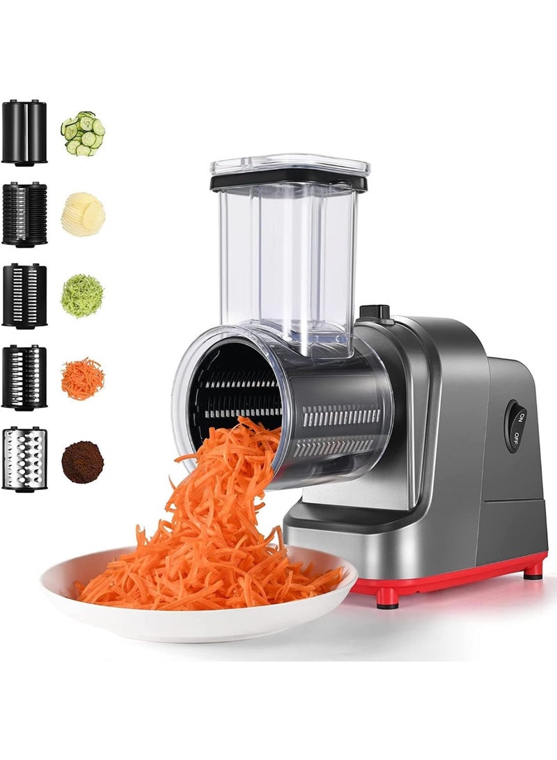 YelaJoy Electric Cheese Grater, 250W Professional Electric Slicer Chopper, Electric Fruit, Vegetable, Cheese Salad Maker, Salad Maker with 5 Free Attachments, Upgraded 2025 - Image 1
