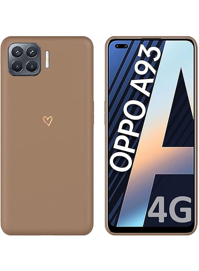 erorex Soft Touch Flexible Plastic Mobile Phone Case Cover Compatible With Oppo A93 4G Generation 4 Brown - Image 1