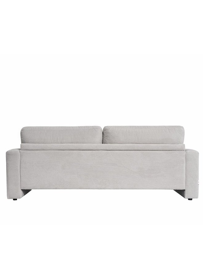 DANUBE HOME Miles 3 Seater Fabric Sofa Modern Design Three Seat Sofas Comfortable Living Room Furniture L221Xw85Xh85Cm - Light Grey  - Image 4