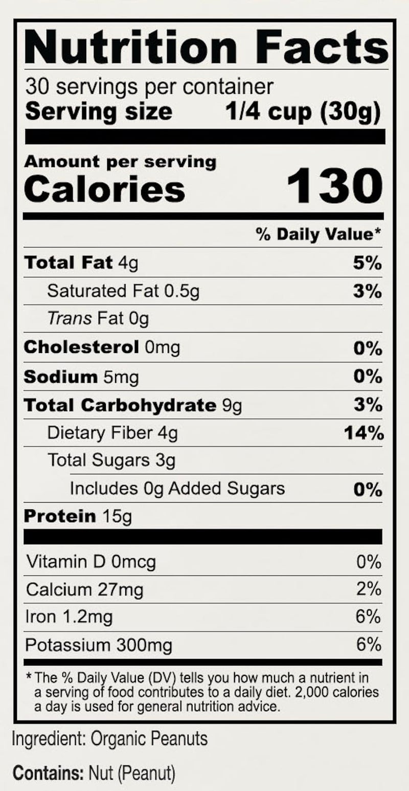 Anthony's Organic Peanut Flour, Defatted, 2 lb, Light Roast 12% Fat, Verified Gluten Free - Image 3