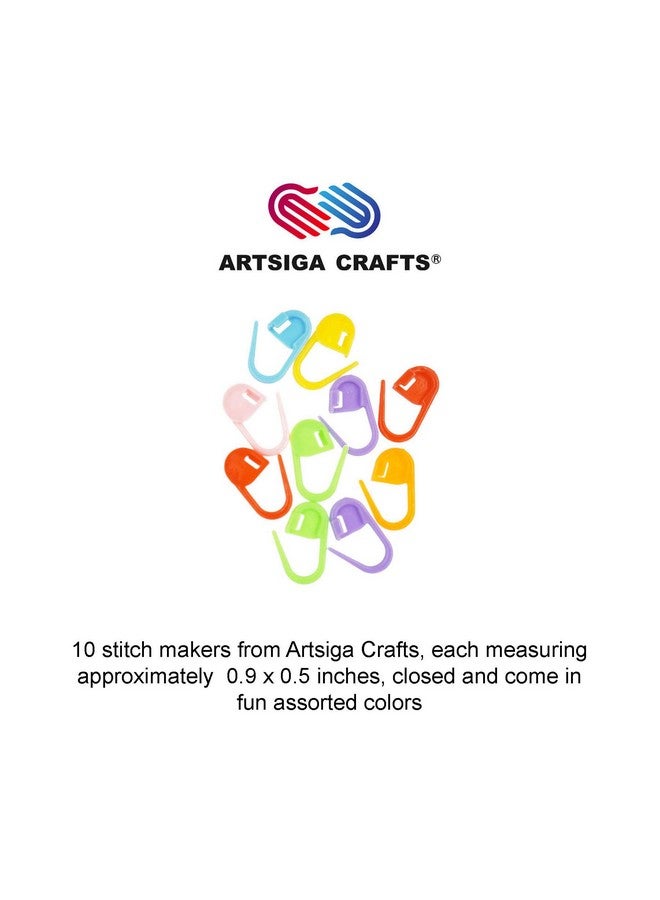 Addi Rocket 2 Squared Ergonomic 16Inch (40Cm) Us 4 (3.5Mm) Circular Knitting Needle Textured Finish Rounded Edges Long Taper Sharp Tips Blue Cord Bundle With 10 Artsiga Crafts Stitch Markers - Image 5
