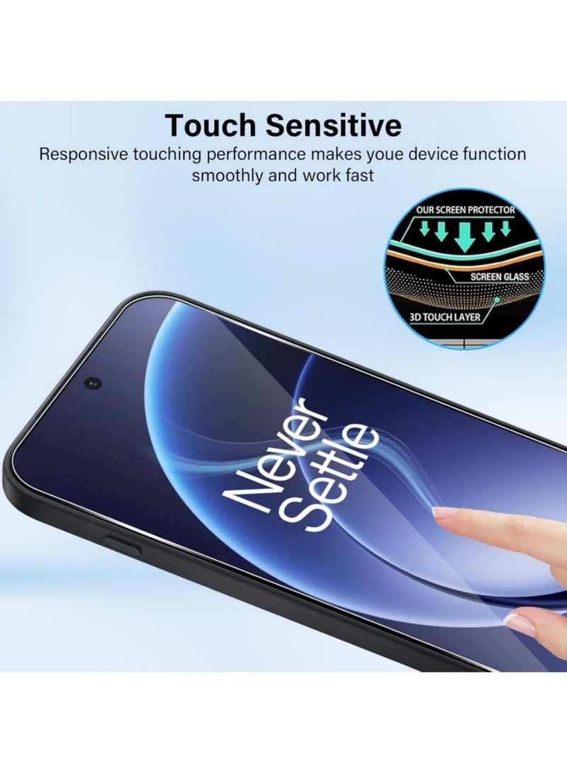 أداندو [عبوتان] واقي شاشة لهاتف OnePlus 15، زجاج مقوى عالي الوضوح بصلابة 9H، طبقة حماية مضادة لبصمات الأصابع وخالية من الفقاعات، مقاوم للكسر والخدوش - Image 4