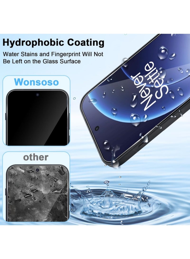 أداندو [عبوتان] واقي شاشة لهاتف OnePlus 15، زجاج مقوى عالي الوضوح بصلابة 9H، طبقة حماية مضادة لبصمات الأصابع وخالية من الفقاعات، مقاوم للكسر والخدوش - Image 5