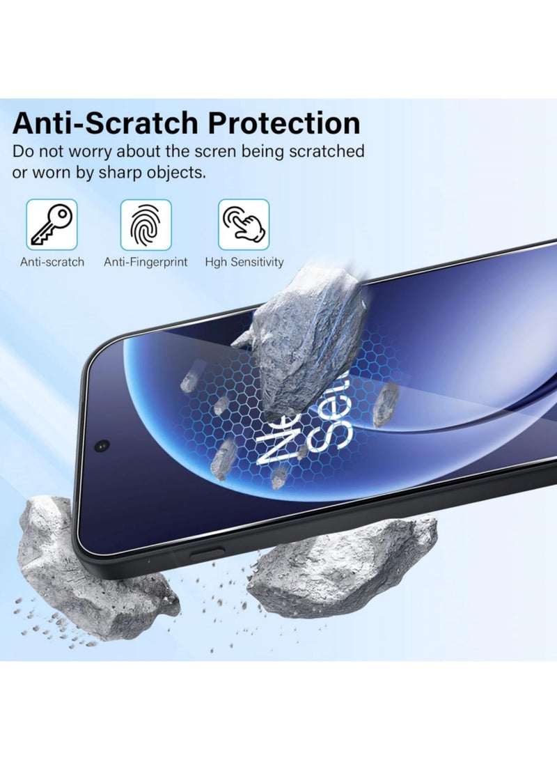 أداندو [عبوتان] واقي شاشة لهاتف OnePlus 15، زجاج مقوى عالي الوضوح بصلابة 9H، طبقة حماية مضادة لبصمات الأصابع وخالية من الفقاعات، مقاوم للكسر والخدوش - Image 3