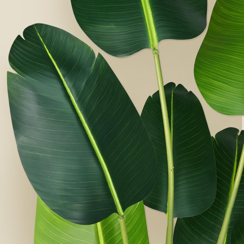 CETRD Artificial Bird of Paradise Plant 5.2Ft Fake Tropical Palm Tree with 10Trunks Faux Banana Leaf Trees in Pot for Home Indoor Outdoor Office Modern Decor Housewarming Giftï¼ˆ1Pcsï¼‰ - Image 3