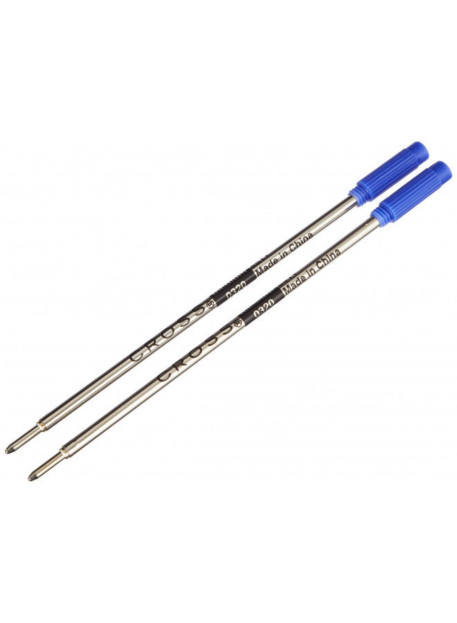 Cross 8511-2 Refills for Ballpoint Pens, Medium, Blue Ink, 2/Pack (85112) - Image 1