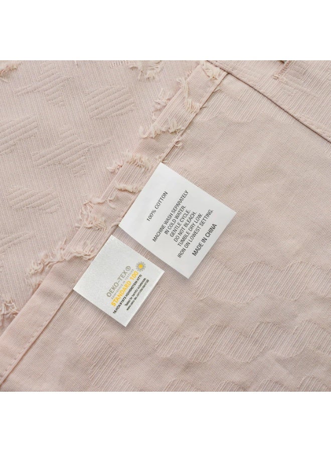 GOLD MANTIS Premium Cotton Fabric Shower Curtain 72x72 Inch – Soft, Wrinkle-Free, Eco-Friendly Bathroom Curtain with Reinforced Buttonholes for Easy Installation (Cutcloth (Pink)) - Image 4