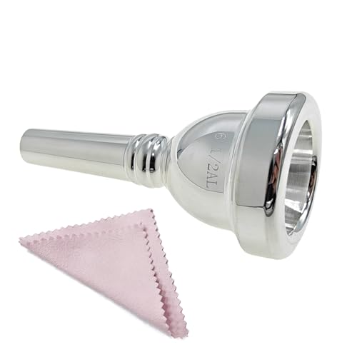 CashBeat 6 1/2AL Silver Small Shank Trombone Mouthpiece, Euphonium Mouthpiece for Superior Sound, Compatible with Baritone and Tenor Trombone, Brass Instrument Accessories - Image 1