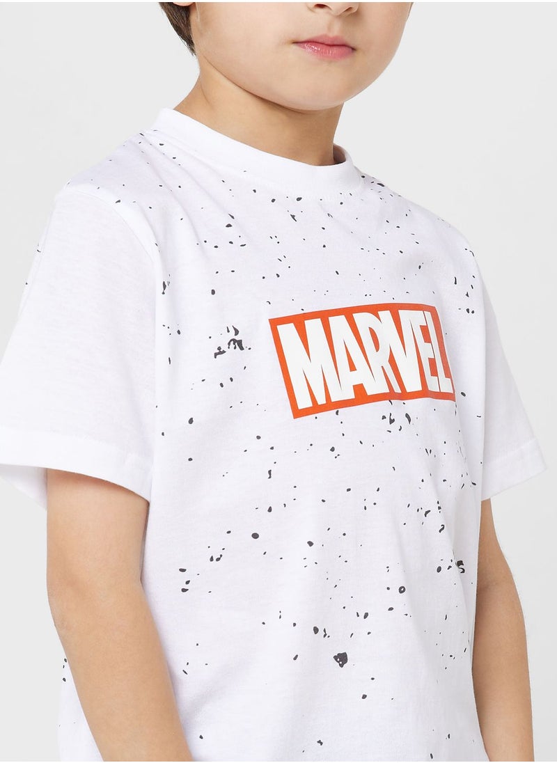 AVENGERS - Boys Avengers Front And Back Printed T-Shirt - Image 1