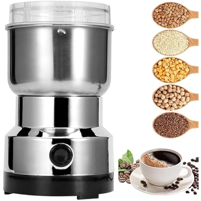 ECVV Household Electric Mill Grinder Machine Stainless Steel Electric Spice Coffee Nut Grain Grinder MultiFunction Crusher Mill Blender Kitchen Tool - Image 1