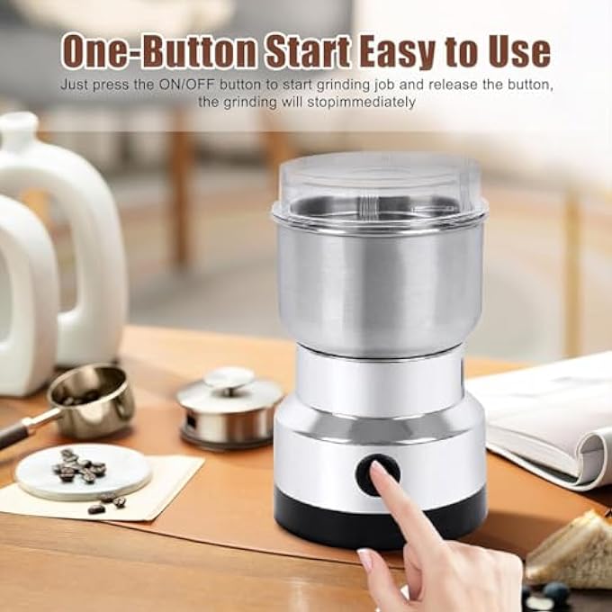 ECVV Household Electric Mill Grinder Machine Stainless Steel Electric Spice Coffee Nut Grain Grinder MultiFunction Crusher Mill Blender Kitchen Tool - Image 5