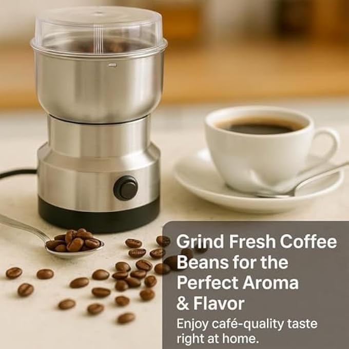 ECVV Household Electric Mill Grinder Machine Stainless Steel Electric Spice Coffee Nut Grain Grinder MultiFunction Crusher Mill Blender Kitchen Tool - Image 2