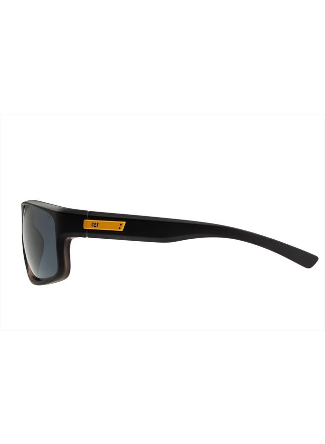 CAT 8019 Men's Polarized High Wrap Sunglasses, Matte Black, 63 mm - Image 3