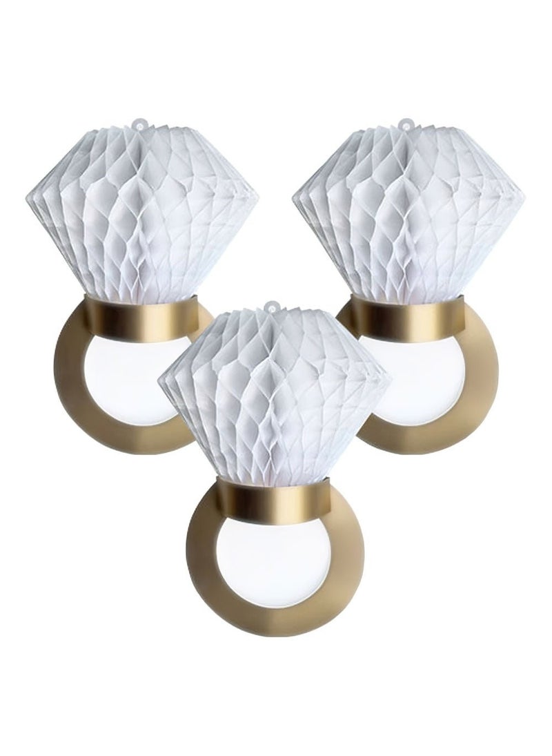 Folat Engagement Ring Honeycombs White Gold Paper 28cm 3-Pack - Image 2