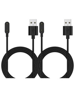 TLAXCA قطعتين شاحن هواوي باند 8، مناسب لساعة هواوي باند 7/6/6 برو/ساعة Fit2/Honor Band 7/6/Honor Watch ES/OPPO Band 2، كابل شحن USB مغناطيسي 100 سم أسود  - Image 1