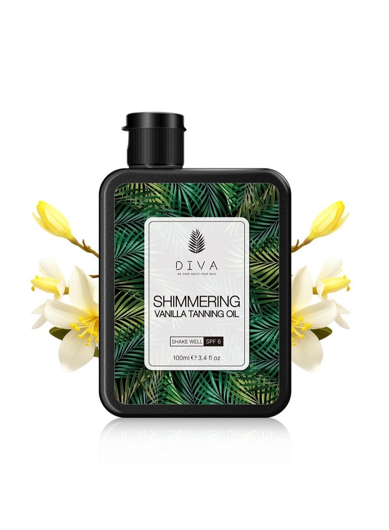 ديفا زيت تسمير البشرة بالفانيليا اللامعة 100مل - Image 1