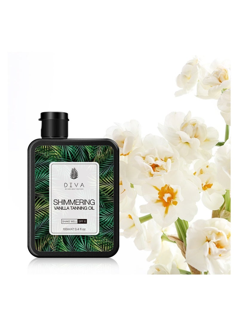 ديفا زيت تسمير البشرة بالفانيليا اللامعة 100مل - Image 2