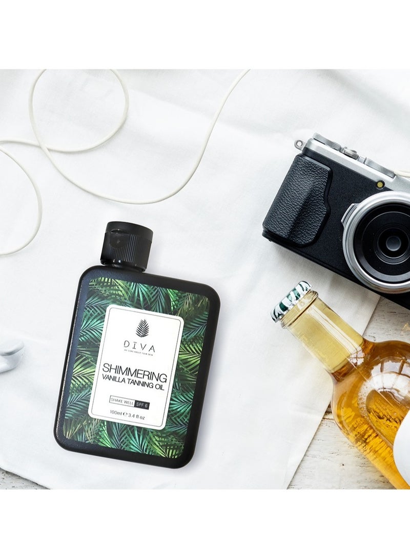 ديفا زيت تسمير البشرة بالفانيليا اللامعة 100مل - Image 3
