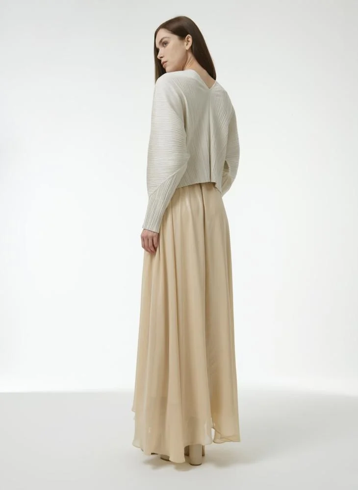 Leem  Elasticated Waist Asymmetric Skirt for Women | Best Price UAE