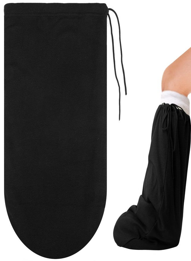 Shupakul 21 x 12.5 Inch Leg Cast Cover- Below the Knee Leg Cast Sock Cover- Adjustable Drawstring Foot Cast Sleeve- Warm Plaster Stocking Protective for Women Men Foot Leg Ankle Protection - Image 1