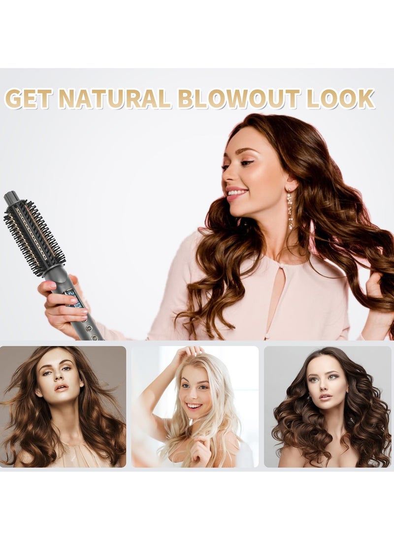 Curling Iron Brush,1.25 Inch Curling Thermal Brush,Professional Anti-Scald Instant Heated Round Brush for Blowout Look,1 1/4 Inch Curling Comb,Hair Curler Hot Brush Styler for Short Long Hair