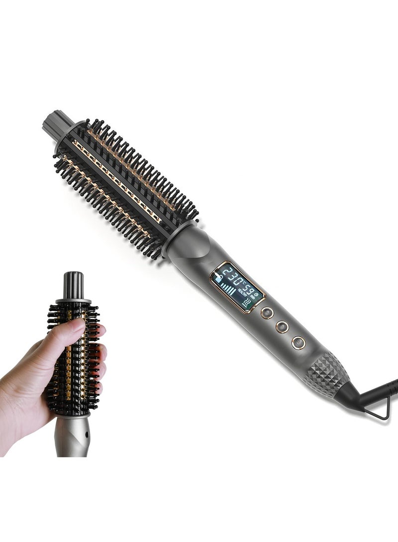 Curling Iron Brush,1.25 Inch Curling Thermal Brush,Professional Anti-Scald Instant Heated Round Brush for Blowout Look,1 1/4 Inch Curling Comb,Hair Curler Hot Brush Styler for Short Long Hair