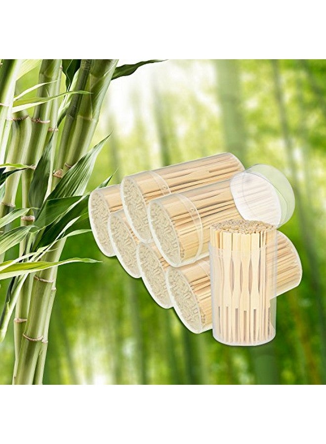 جوفيتيك، عبوتان من شوك الخيزران الكاملة، شوك مقبلات صغيرة، مقاس 3.5 بوصة، أعواد أسنان للمقبلات، شوك مقبلات مزدوجة الشوك، أطعمة صغيرة للحفلات، إكسسوارات لحوم الفاكهة الباردة - Image 3