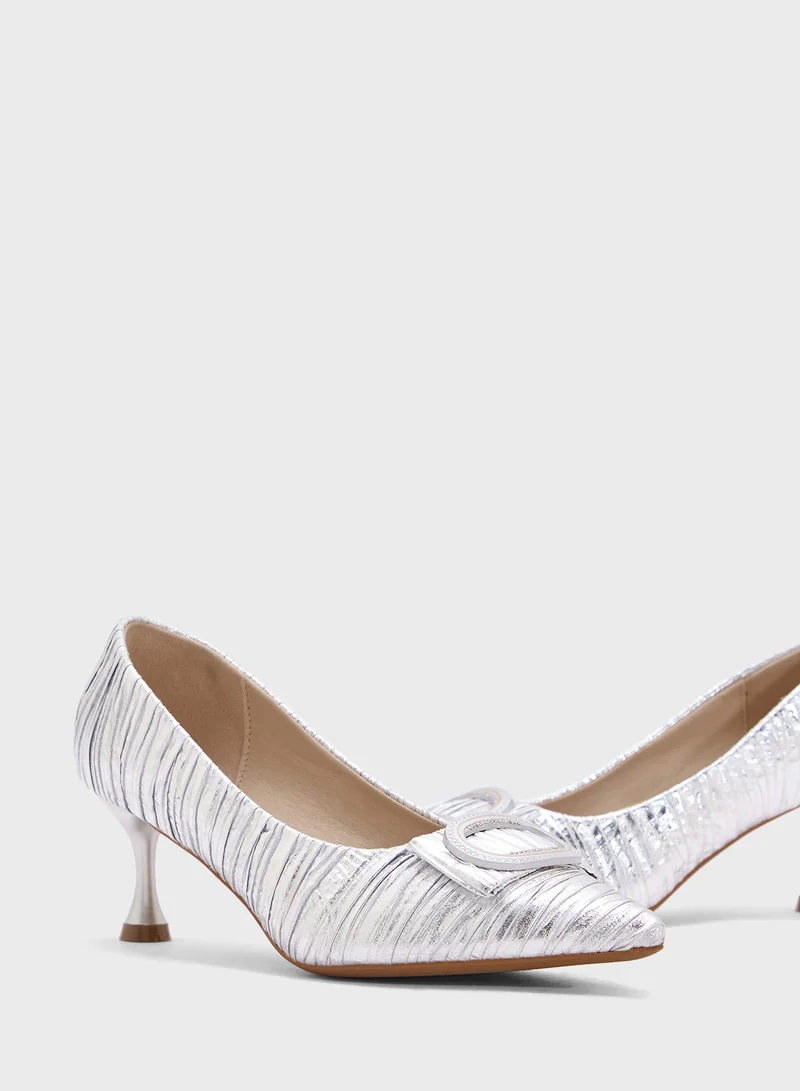 SD.Felano Mid Heeled Pointed Pump