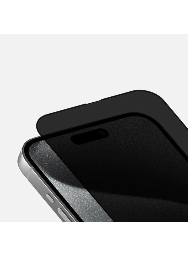 بلوتو واقي شاشة مطفي مضاد للتجسس لـ آيفون 16 برو (iPhone 16 Pro) ضد بصمات الأصابع, لحماية الخصوصية (لقافة) من Pluto, حماية قصوى للشاشة من الخدوش والكسر - Image 5