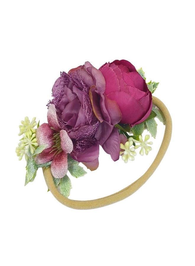 FAIRYTALE Floral Baby Headwear Soft Stretchable Elastic Headbands For Girls. - Image 4