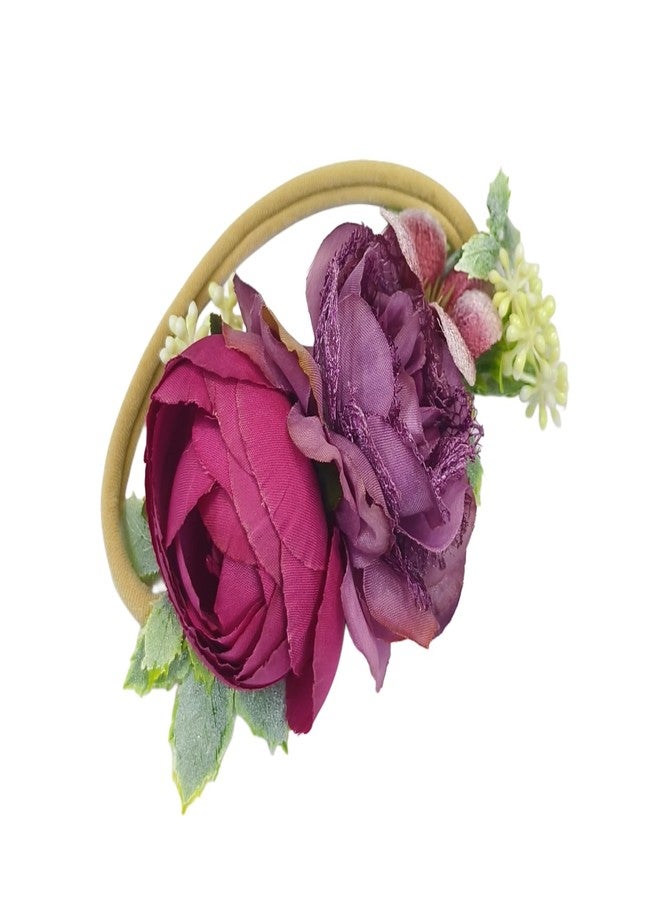 FAIRYTALE Floral Baby Headwear Soft Stretchable Elastic Headbands For Girls. - Image 1