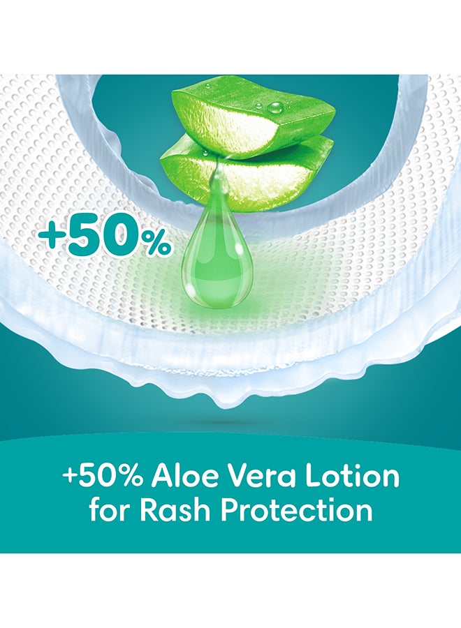 Pampers Rash Protection Taped Diapers, Size 6, 13+kg, +50% Aloe Vera Lotion for Rash Protection, 3x Fortified Layers for Leakage Protection, Giga Box, 180 Count - Image 3
