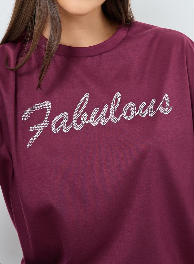 ستايلي تيشيرت فضفاض بتفاصيل مُنمقة - Image 3