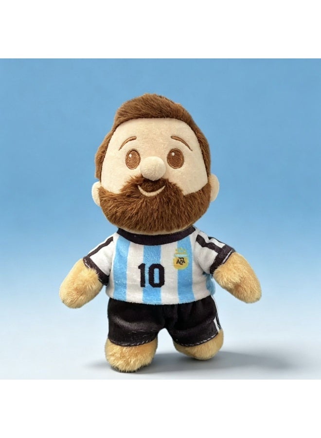 دمية ناعمة على شكل ميسي (18 سم)، دمية مشجع بالرقم 10 لمنتخب الأرجنتين - Image 4